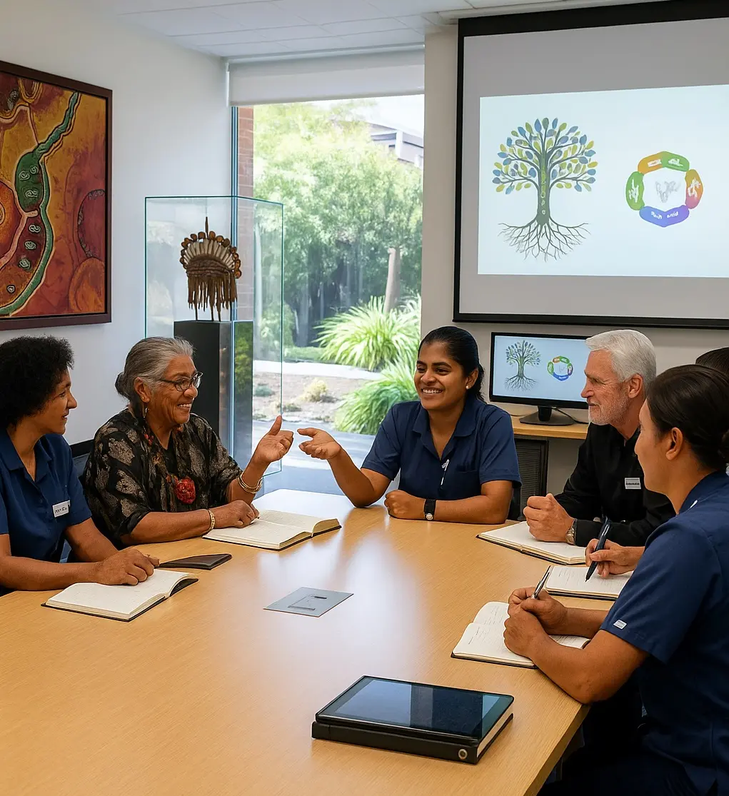 A photo of Uluru, a sacred Aboriginal site, representing Australian Indigenous heritage.